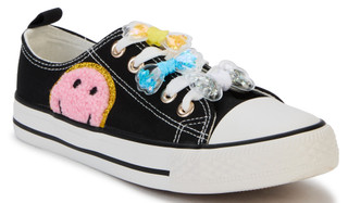 Thumbnail 1: Mudd Girls Lace Up Smiley Face & Charms Sneakers 
