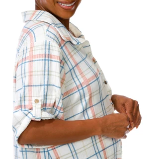 Thumbnail 2: Cure Women's Plus Button Down Tab Sleeve Top 