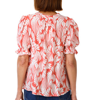Thumbnail 4: Coral Bay Petite Short Sleeve Floral Button Down Top 