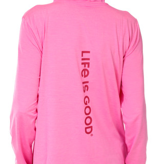 Thumbnail 2: Life is Good Women's Long Sleeve Hooded Performance Top 