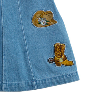 Thumbnail 3: Speechless Little Girls 2 Pc Denim Dress Set 