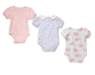 Thumbnail 2: SHABBY CHIC Baby Girl's 3 Pk Onesie Set 