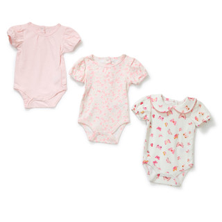 Thumbnail 1: SHABBY CHIC Baby Girls' 3 Pk Assorted Onesie Set 