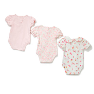 Thumbnail 2: SHABBY CHIC Baby Girls' 3 Pk Assorted Onesie Set 