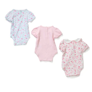 Thumbnail 2: SHABBY CHIC Baby Girl's 3 Pk Floral Paisley Onesie Set 