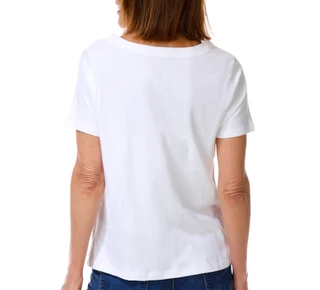 Thumbnail 3: Coral Bay Women's Short Sleeve Sweetheart Neck Top 