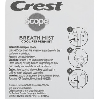 Thumbnail 2: CREST 4 Pk Cool Peppermint Breath Mist 