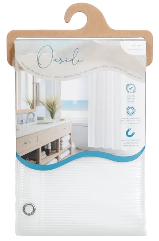 Thumbnail 1: ENCHANTE PEVA Shower Curtain Liner 