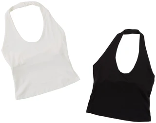 Thumbnail 1: Pink Rose Juniors 2 Pk Halter Tops 
