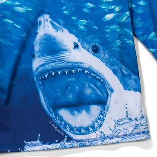 Thumbnail 4: REEL LEGENDS Boys Long Sleeve Hooded Great Bite UPF Shirt 