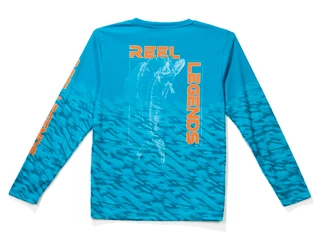 Thumbnail 9: REEL LEGENDS Boys Long Sleeve Digital Mahi UPF Shirt 