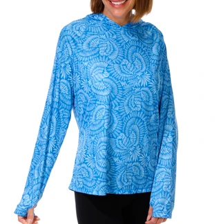Thumbnail 1: REEL LEGENDS Women's Long Sleeve Hooded Performance Top 