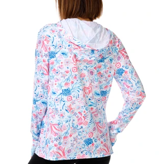 Thumbnail 3: REEL LEGENDS Women's Long Sleeve Hooded Performance Top 