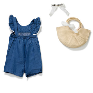 Thumbnail 2: RACHEL ZOE Baby Girl's 3 Pc Ruffle Sleeve Romper Set 