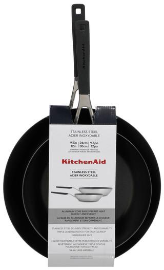 Thumbnail 1: KitchenAid 2 Pc Stainless Steel Pans Set 