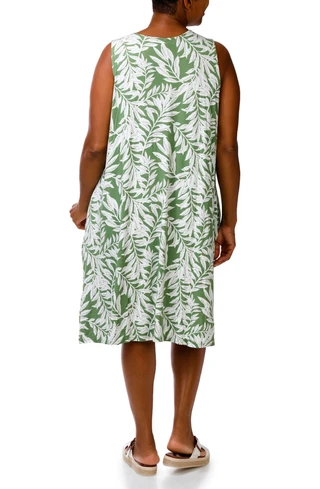 Thumbnail 2: HARLOW & ROSE Plus Sleeveless Print Swing Dress 