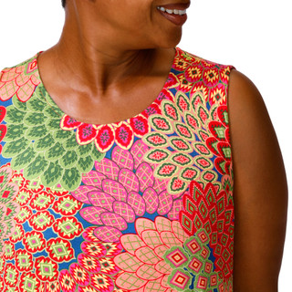 Thumbnail 5: HARLOW & ROSE Plus Sleeveless Print Swing Dress 