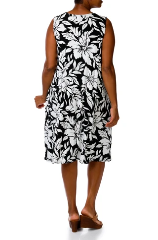 Thumbnail 5: HARLOW & ROSE Plus Sleeveless Print Swing Dress 