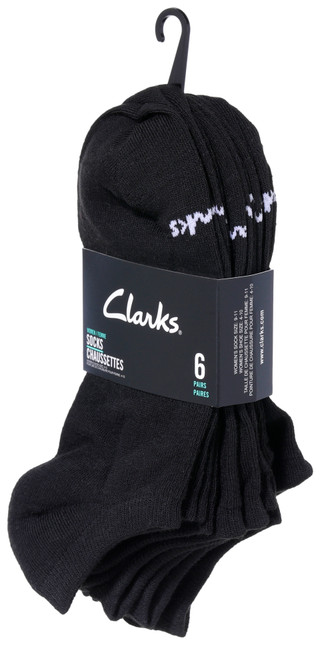 Thumbnail 3: Clarks Women's 6 Pk Athletic Low Cut Socks 