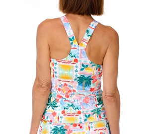Thumbnail 2: REEL LEGENDS Women's Sleeveless Tropical Racerback Tank 