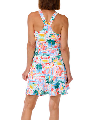 Thumbnail 3: REEL LEGENDS Women's Sleeveless Tropical Racerback Tank 