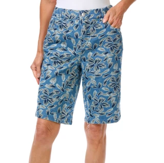 Thumbnail 1: Coral Bay Women's Floral Super Stretch Pull On Shorts 