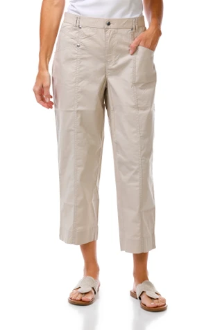 Thumbnail 1: Coral Bay Petite Stretch Poplin Capris 