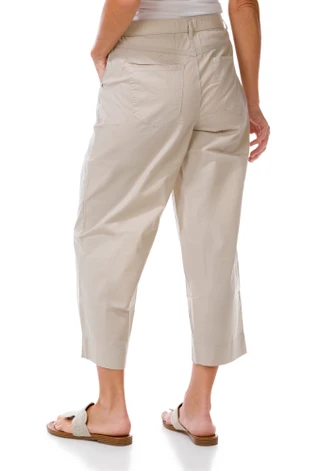 Thumbnail 2: Coral Bay Petite Stretch Poplin Capris 