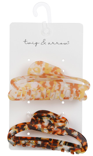 Thumbnail 1: TWIG & ARROW 2 Pk Hair Claw Clip 