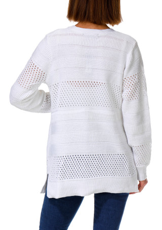 Thumbnail 2: ADRIENNE VITTADINI Women's Mixed Stitch Open Cardigan 