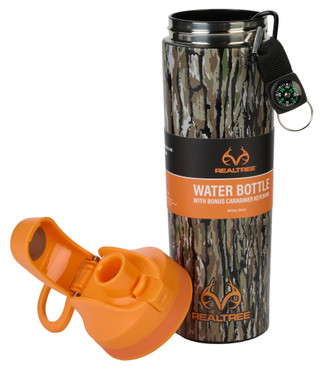 Thumbnail 2: Realtree 24 oz Water Bottle w/ Bonus Carabiner Keychain 