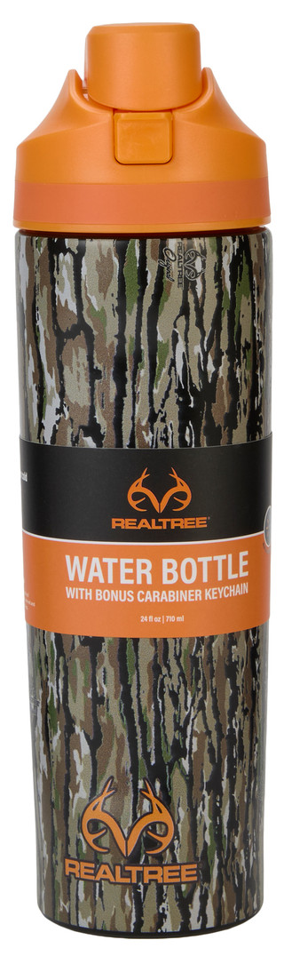 Thumbnail 1: Realtree 24 oz Water Bottle w/ Bonus Carabiner Keychain 