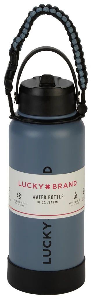 Thumbnail 1: Lucky Brand 32 oz Water Bottle w/ Flip Straw & Detachable Strap 