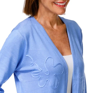 Thumbnail 2: ADRIENNE VITTADINI Juniors Soutache Flower Open Cardigan 