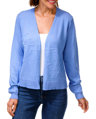 Thumbnail 1: ADRIENNE VITTADINI Juniors Soutache Flower Open Cardigan 