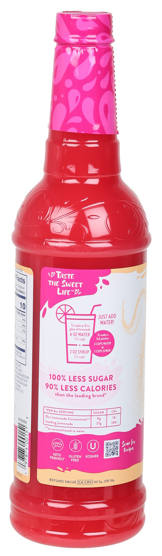 Thumbnail 2: Jordan's Skinny Mixes 25.4 oz Strawberry Pink Lemonade Skinny Syrup 
