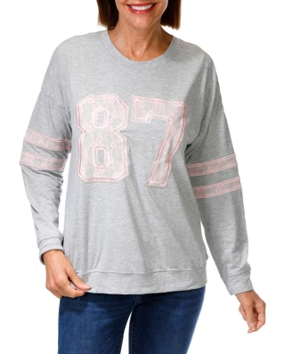 Thumbnail 1: Magical Season Women's Lace Game Day 87 Long Sleeve Tee 