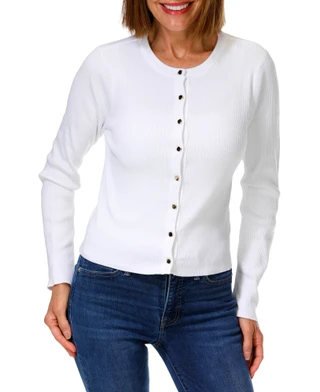 Thumbnail 1: Marled Juniors Ribbed Button Down Cardigan 