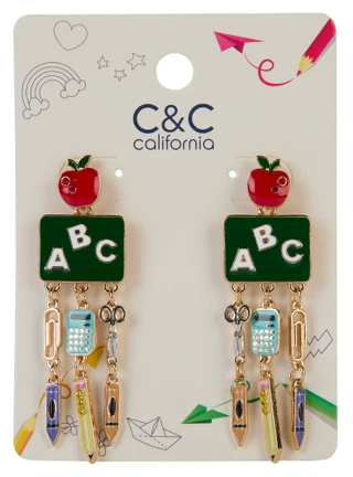 Thumbnail 1: C&C Califnornia Back-to-School ABC Earrings 