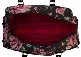 Thumbnail 3: Bebe Giselle Floral Rolling Duffel Bag 
