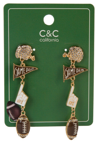 Thumbnail 1: C&C California Game Day Flag Earrings  