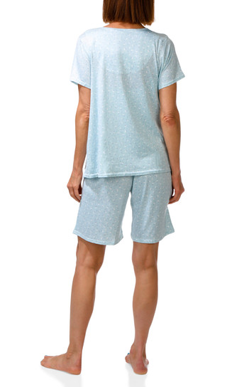Thumbnail 3: Laura Ashley Women's 2 Pc Lace Trim Floral Pajama Shorts Set 