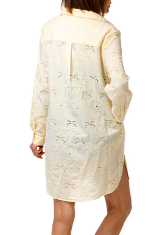 Thumbnail 2: Goa Beachwear by Japna Women's Embroidered Eyelet Button Down Swimsuit Cover Up 