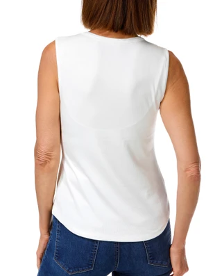 Thumbnail 3: Cyrus Women's Ribbed Comfort Stretch Crew Neck Tank Top 
