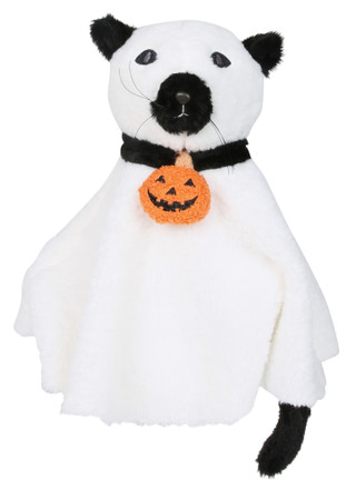 Thumbnail 1: Magical Season 11x13 Halloween Cat Ghost Home Accent 