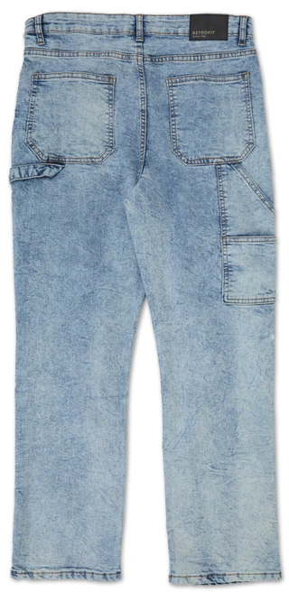 Thumbnail 2: Retrofit Men's 6 Pocket Relaxed Straight Leg Jeans 