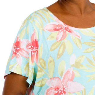 Thumbnail 3: HARLOW & ROSE Plus Short Sleeve Print Swing Dress 