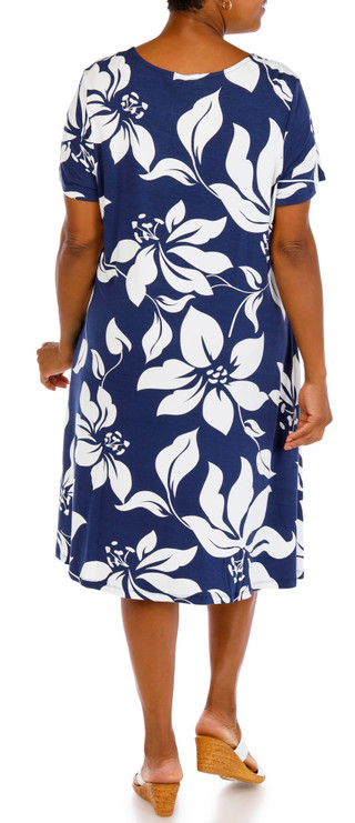 Thumbnail 2: HARLOW & ROSE Plus Short Sleeve Print Swing Dress 