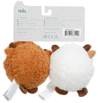 Thumbnail 2: Hal 2 Pk Squeaky Ball Highland Cow Dog Toys 