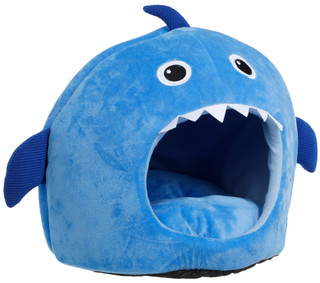 Thumbnail 1: Smoochy Pet Pals Plush Shark Cat Cave 